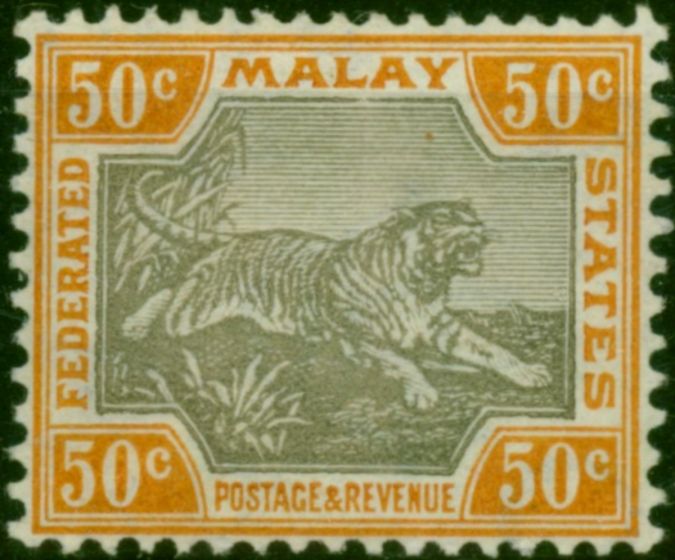 Fed of Malay States 1905 50c Grey & Orange SG47 V.F LMM 