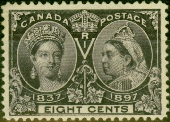 Valuable Postage Stamp from Canada 1897 8c Slate-Violet SG130 Good Mtd Mint