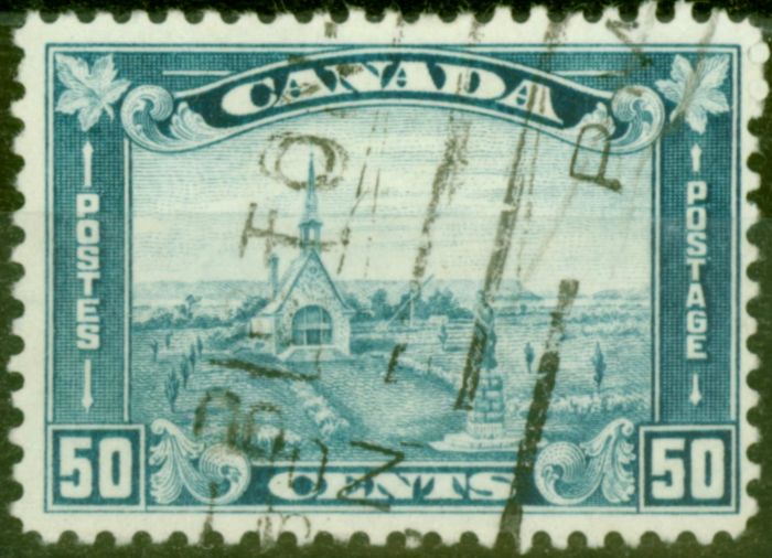 Rare Postage Stamp from Canada 1930 50c Blue SG302 Fine Used (1)