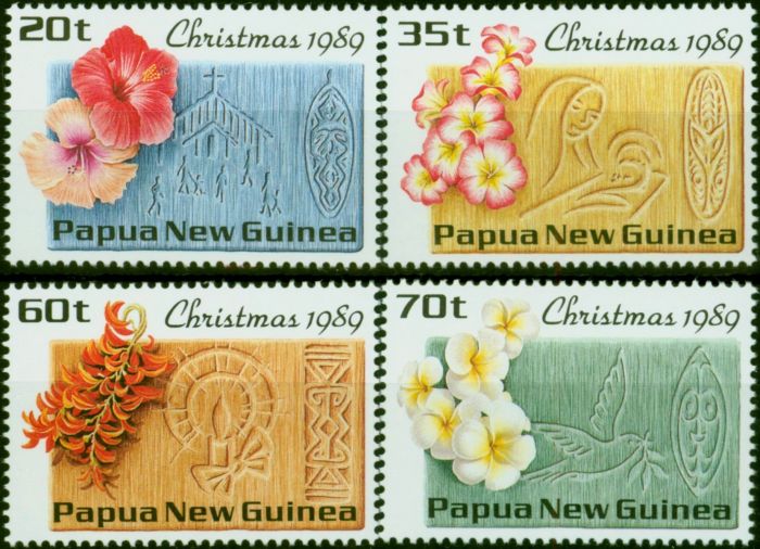 Valuable Postage Stamp Papua New Guinea 1989 Christmas Set of 4 SG607-610 V.F MNH