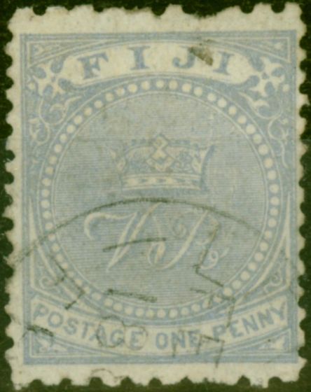 Rare Postage Stamp Fiji 1882 1d Ultramarine SG46 Good Used