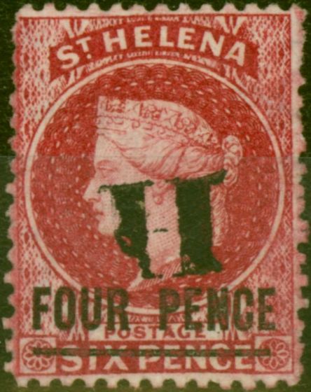 Collectible Postage Stamp St Helena 1864 4d Carmine SG13 Type A Fine Used Stamp
