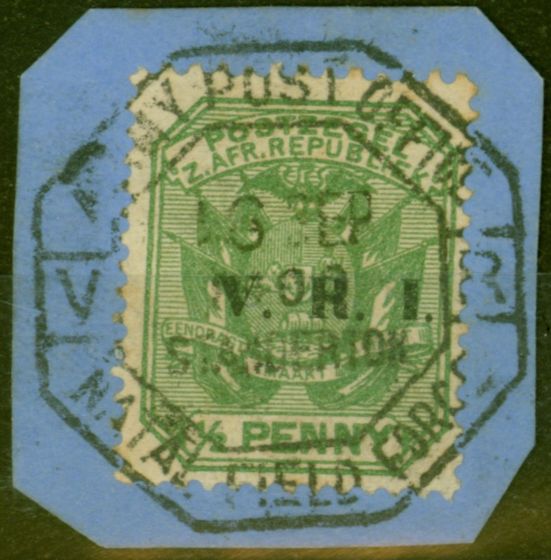 Collectible Postage Stamp from Transvaal 1900 1/2d Green SG226 Fine Used Army Post Office Type Z2