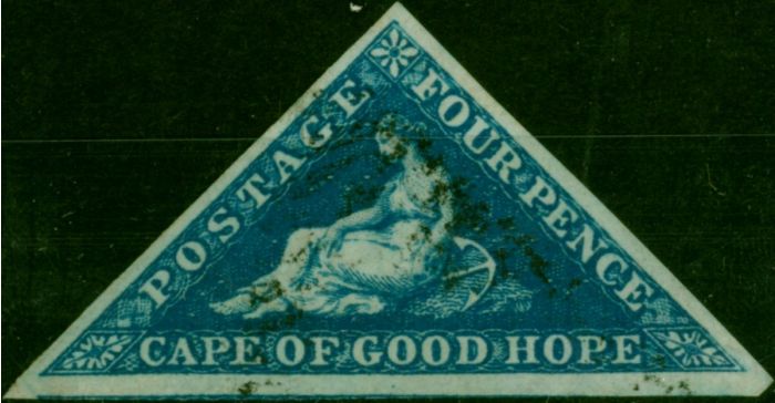 C.O.G.H 1855 4d Deep Blue SG6 Superb Used  Queen Victoria (1840-1901) Rare Stamps