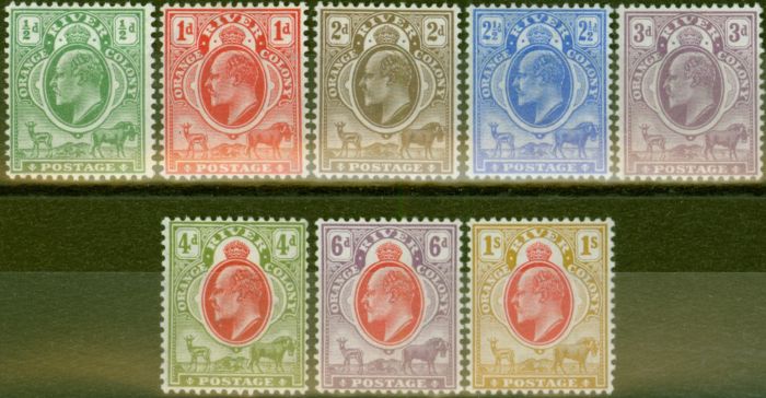 Collectible Postage Stamp from Orange River Colony 1903 set of 8 to 1s SG139-146 V.F Mtd Mint