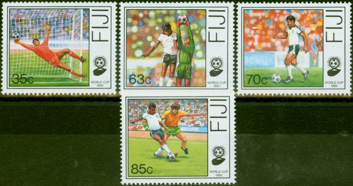 Old Postage Stamp Fiji 1989 (1990) World Cup Set of 4 SG798-801 V.F MNH