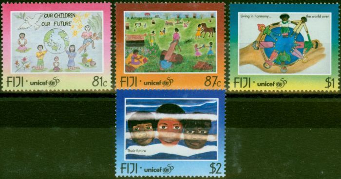 Valuable Postage Stamp Fiji 1996 Unicef Set of 4 SG961-964 V.F MNH