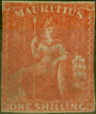 Mauritius 1859 1s Vermilion SG34