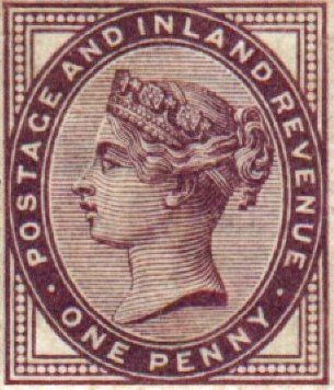 1d Lilac Queen Victoria stamps
