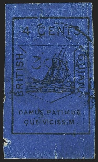 Blue stamp Planographic printed